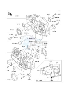 KLF 250 A [BAYOU 250] (A6F-A9F) A7F drawing CRANKCASE