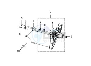 GTS 125 EFI drawing REAR FORK - REAR SUSPENSION