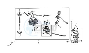 SYMPHONY SR50 drawing CARBURATOR