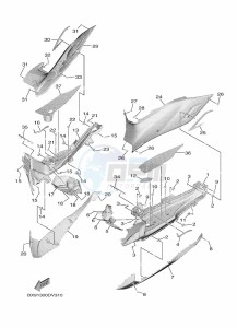 MWD300 TRICITY 300 (BX94) drawing STAND & FOOTREST 2