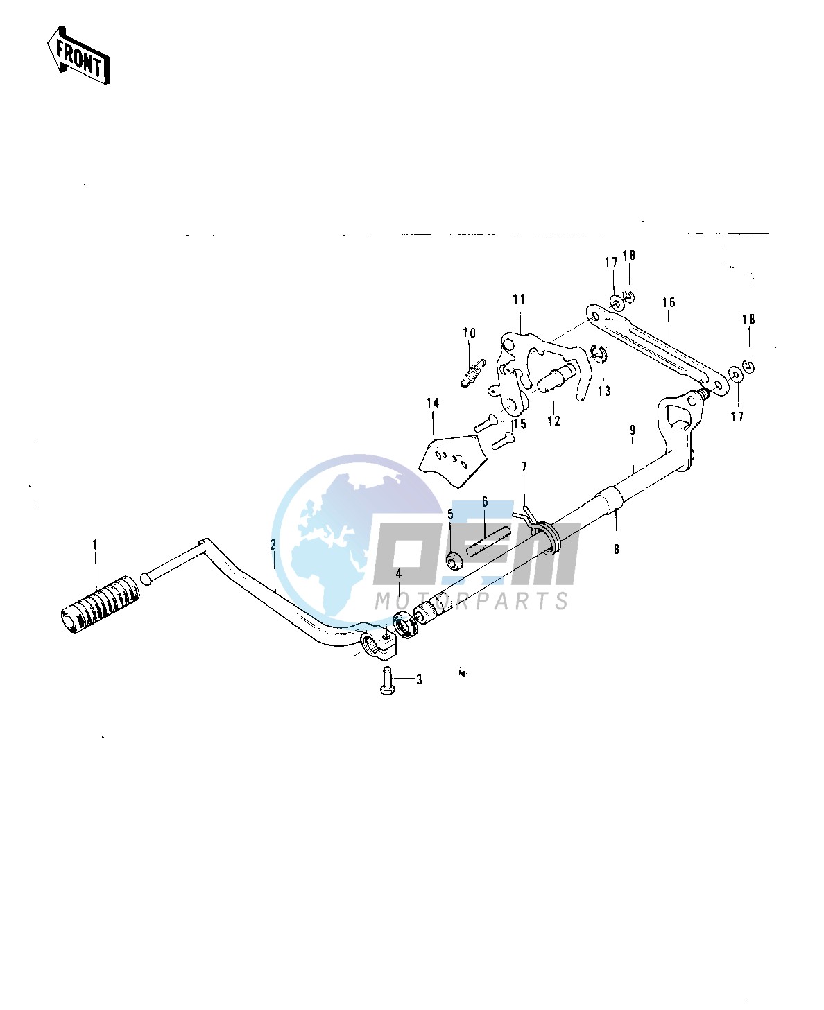 GEAR CHANGE MECHANISM -- 73 F11M- -