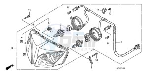 CBF1000TA UK - (E / ABS MKH) drawing HEADLIGHT