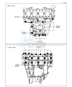 NINJA ZX-6R ABS ZX636FGFA GB XX (EU ME A(FRICA) drawing Crankcase Bolt Pattern