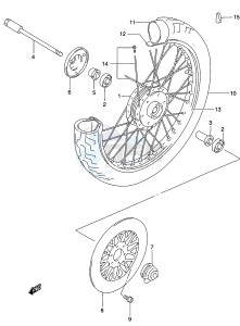 GZ250 (K2) drawing FRONT WHEEL