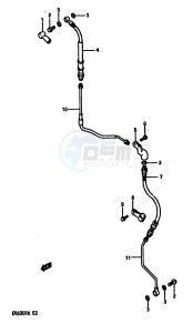 DR600R (E2) drawing FRONT BRAKE HOSE