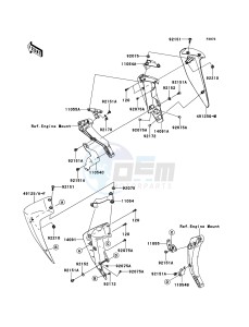 Z750 ABS ZR750MCF UF (UK FA) XX (EU ME A(FRICA) drawing Cowling Lowers