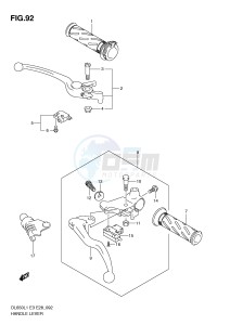 DL650 (E3) V-Strom drawing HANDLE LEVER (DL650L1 E3)