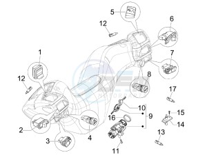 MP3 125 drawing Selectors - Switches - Buttons