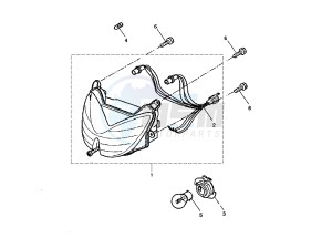 YQ AEROX 50 drawing HEADLAMP