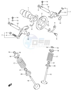 LT-Z250 (E28-E33) drawing CAM SHAFT VALVE