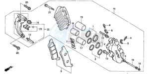 FES150 125 PANTHEON drawing FRONT BRAKE CALIPER