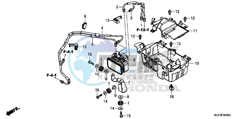 ABS MODULATOR/ TRAY