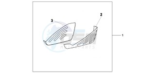 XL1000VAB drawing PANNIER SCUFF PAD SET B