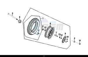 FIDDLE III 50 (XA05W5-EU) (L8-M0) drawing FRONT WHEEL