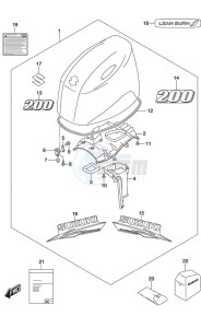 DF 200A drawing Engine Cover (Black)