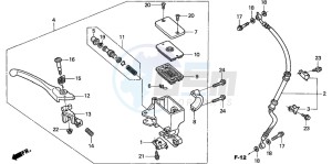 NES125 drawing FR. BRAKE MASTER CYLINDER