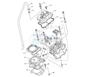 YZ F 250 drawing CYLINDER AND HEAD