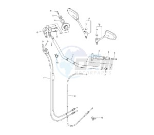 FZ1-N 1000 drawing STEERING HANDLE AND CABLE