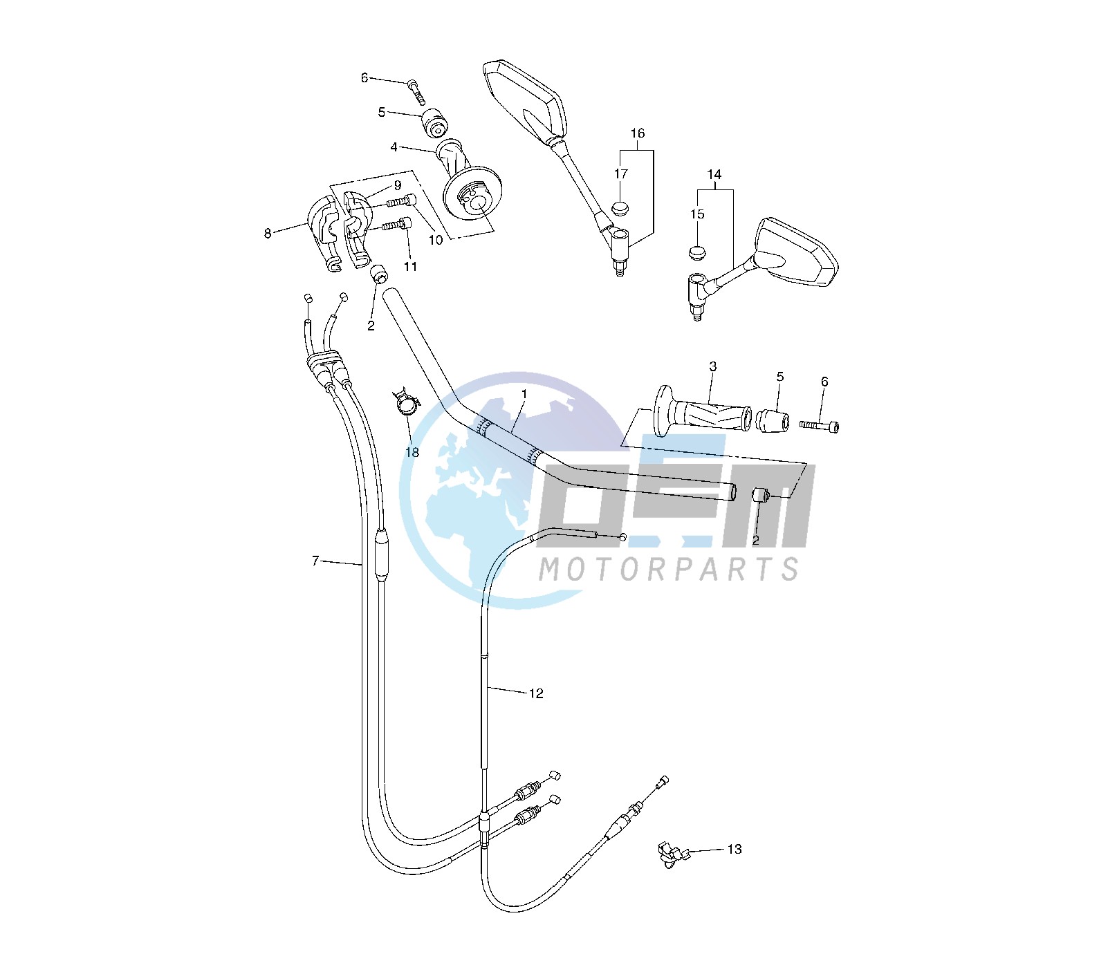 STEERING HANDLE AND CABLE