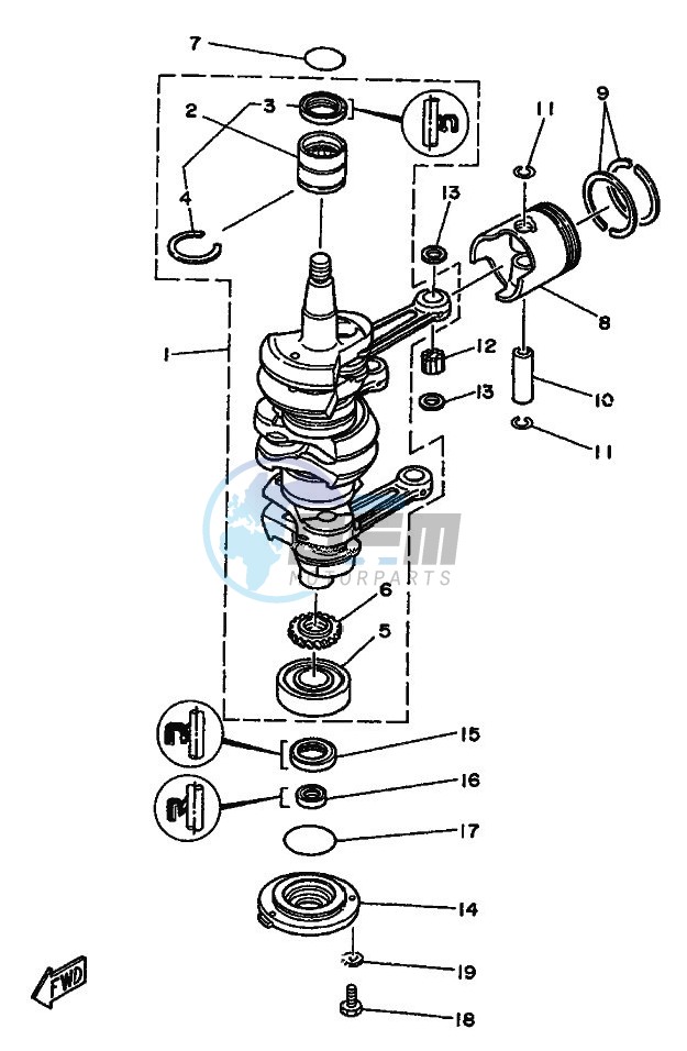 CRANKSHAFT--PISTON