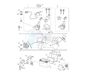 YP R X-MAX 125 drawing BATTERY