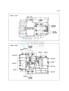 ER-6f EX650CBF GB XX (EU ME A(FRICA) drawing Crankcase Bolt Pattern