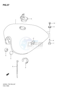 GZ250 (P3) drawing FUEL TANK (MODEL P3)