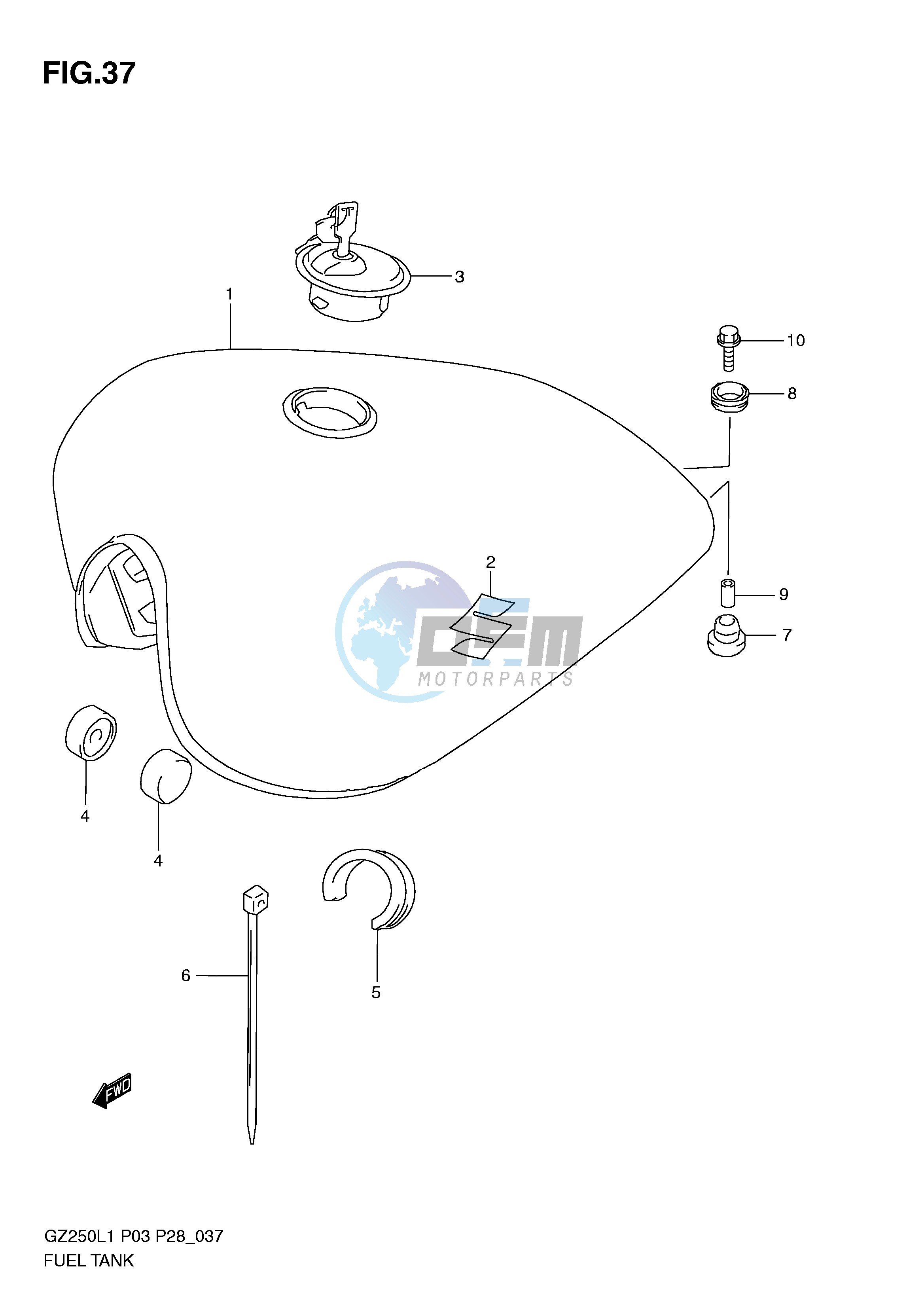 FUEL TANK (MODEL P3)