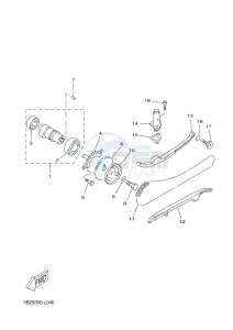 YPR250RA XMAX 250 ABS EVOLIS 250 ABS (2DL7 2DL7) drawing CAMSHAFT & CHAIN