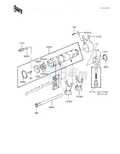 KZ 550 A (A3-A4) drawing GEAR CHANGE DRUM & FORKS -- 82-83 A3_A4- -