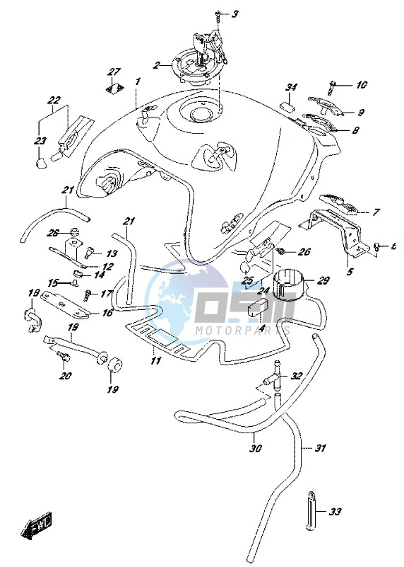 FUEL TANK (DL650AL7 E21) (FOR YVB,YWW)