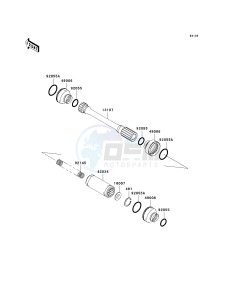 KVF 650 H [BRUTE FORCE 650 4X4I] (H7F-H8F) H8F drawing DRIVE SHAFT-PROPELLER