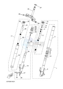 MT125 MT-125 (BR31 BR31 BR31 BR31 BR31) drawing FRONT FORK