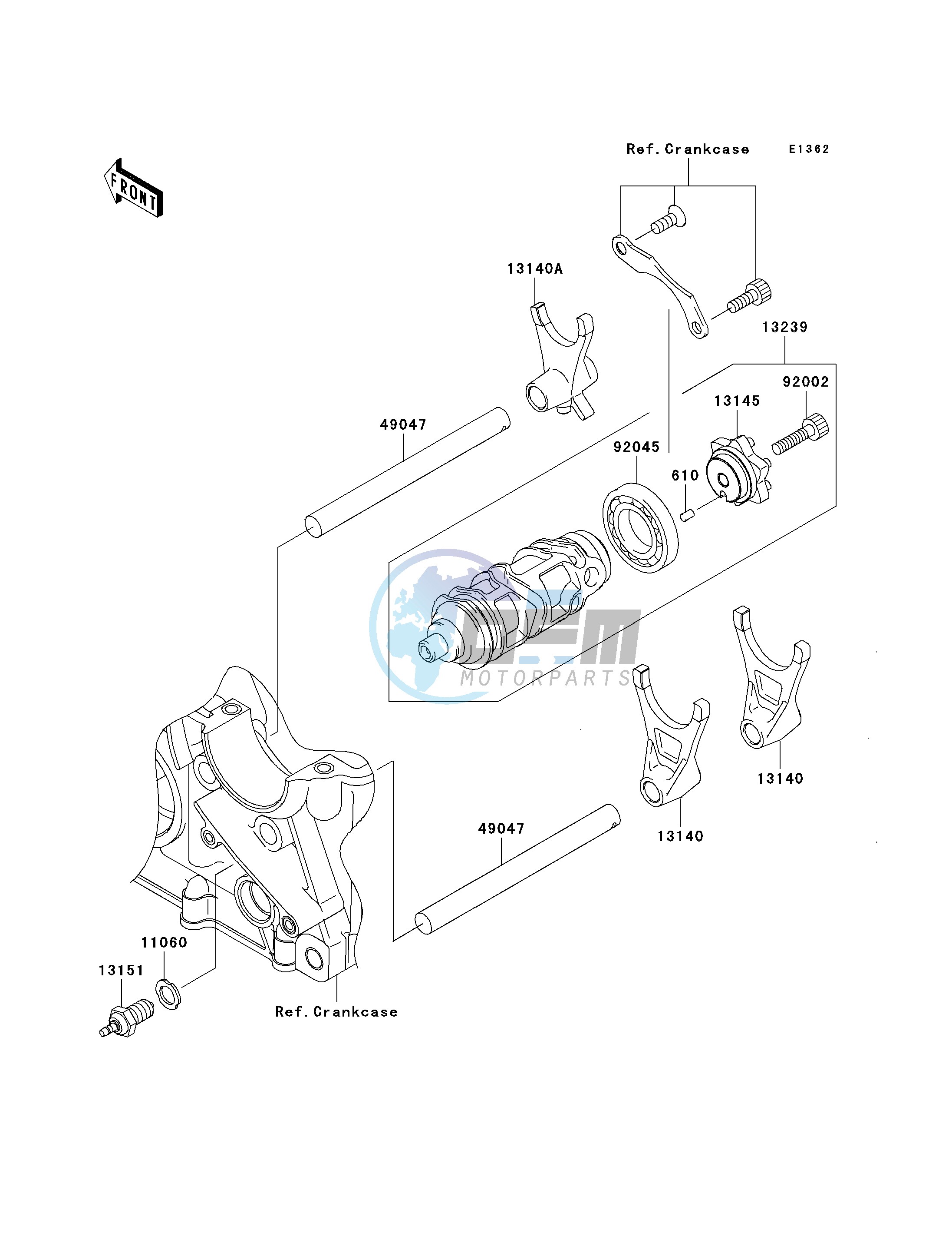 GEAR CHANGE DRUM_SHIFT FORK-- S- -