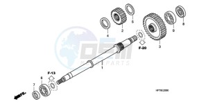 TRX420FA9 Australia - (U) drawing FINAL SHAFT