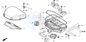 CBR1100XX SUPER BLACKBIRD drawing AIR CLEANER (X/Y/1/2/3/4)