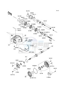 KVF 650 B [PRAIRIE 650 4X4 ADVANTAGE CLASSIC] (B1) [PRAIRIE 650 4X4 ADVANTAGE CLASSIC] drawing DRIVE SHAFT-REAR