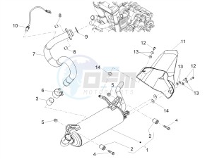 TUONO 125 4T E4 ABS (APAC) drawing Exhaust pipe