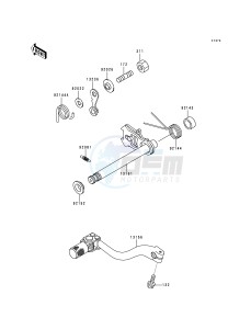 KX 125 L [KX125] (L1) [KX125] drawing GEAR CHANGE MECHANISM