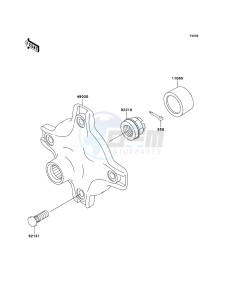 KVF360 KVF360B7F EU drawing Rear Hub