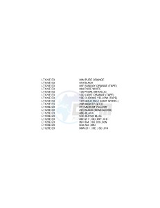 LT125 (E3) drawing * COLOR CHART *