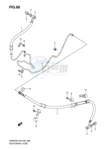 AN650 (E3-E28) Burgman drawing REAR BRAKE HOSE (AN650AK6 AK7 AK8 AK9 AL0)