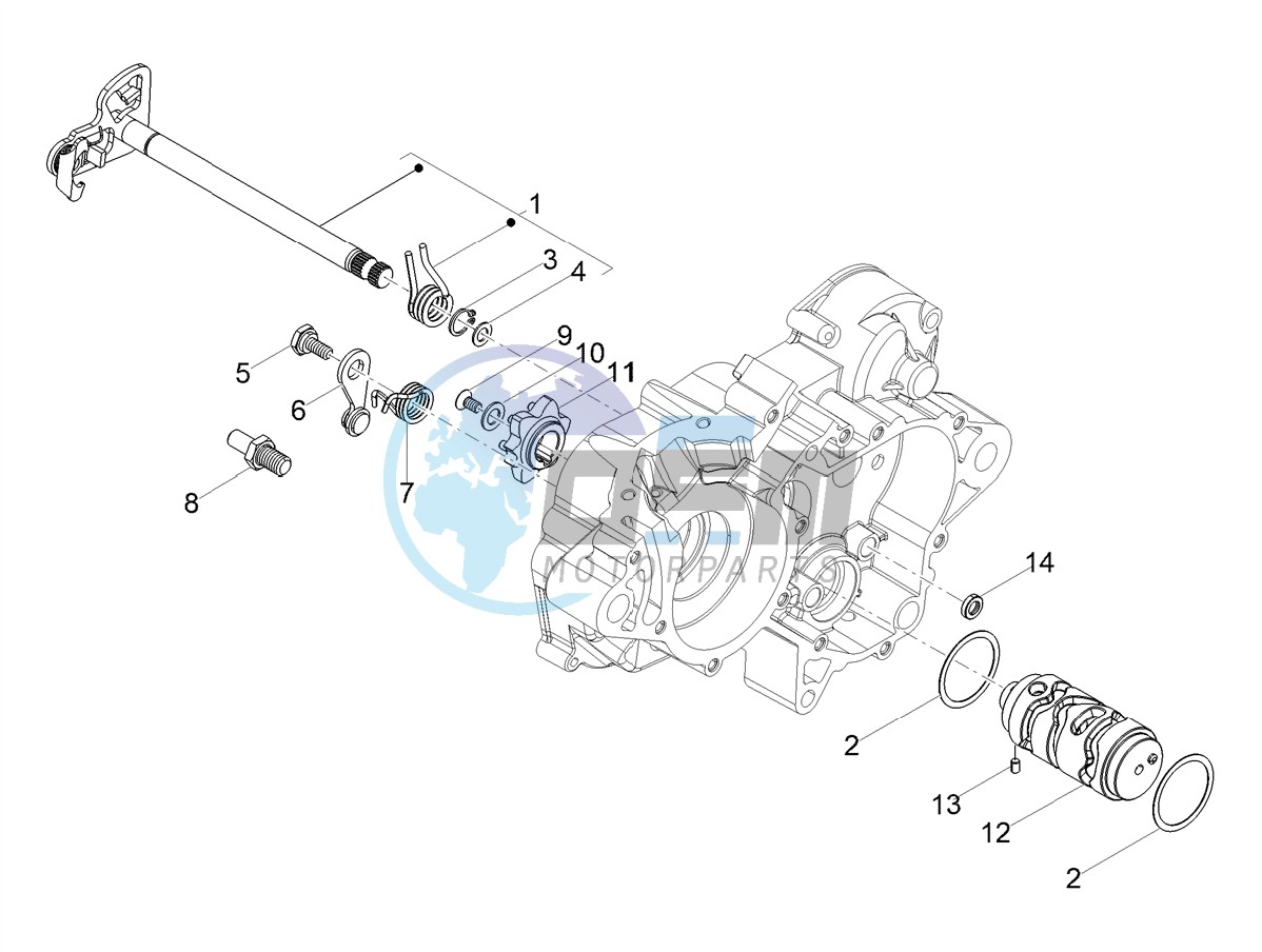 Gear box / Selector / Shift cam