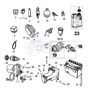 TKR SZ A EU drawing ELECTRONIC PART HANDLEBAR LOCK WITHOUT WIRING HARNESS