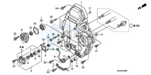 ST1300A9 France - (F / ABS CMF MME) drawing REAR CRANKCASE COVER