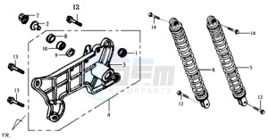 JOYRIDE 125 drawing REAR FORK - REAR SUSPENSION