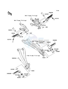 NINJA ZX-10R ZX1000E9F FR GB XX (EU ME A(FRICA) drawing Footrests