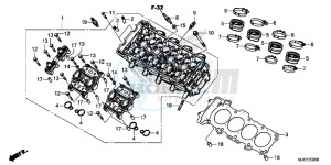 CB650FAJ CB650F 2ED drawing CYLINDER HEAD