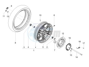 V7 III Stone 750 e4 (EMEA) drawing Rear wheel