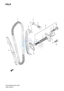 DR-Z125 (E28-E33) drawing CAM CHAIN